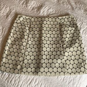 Cream and Gray Polka Dot Skirt